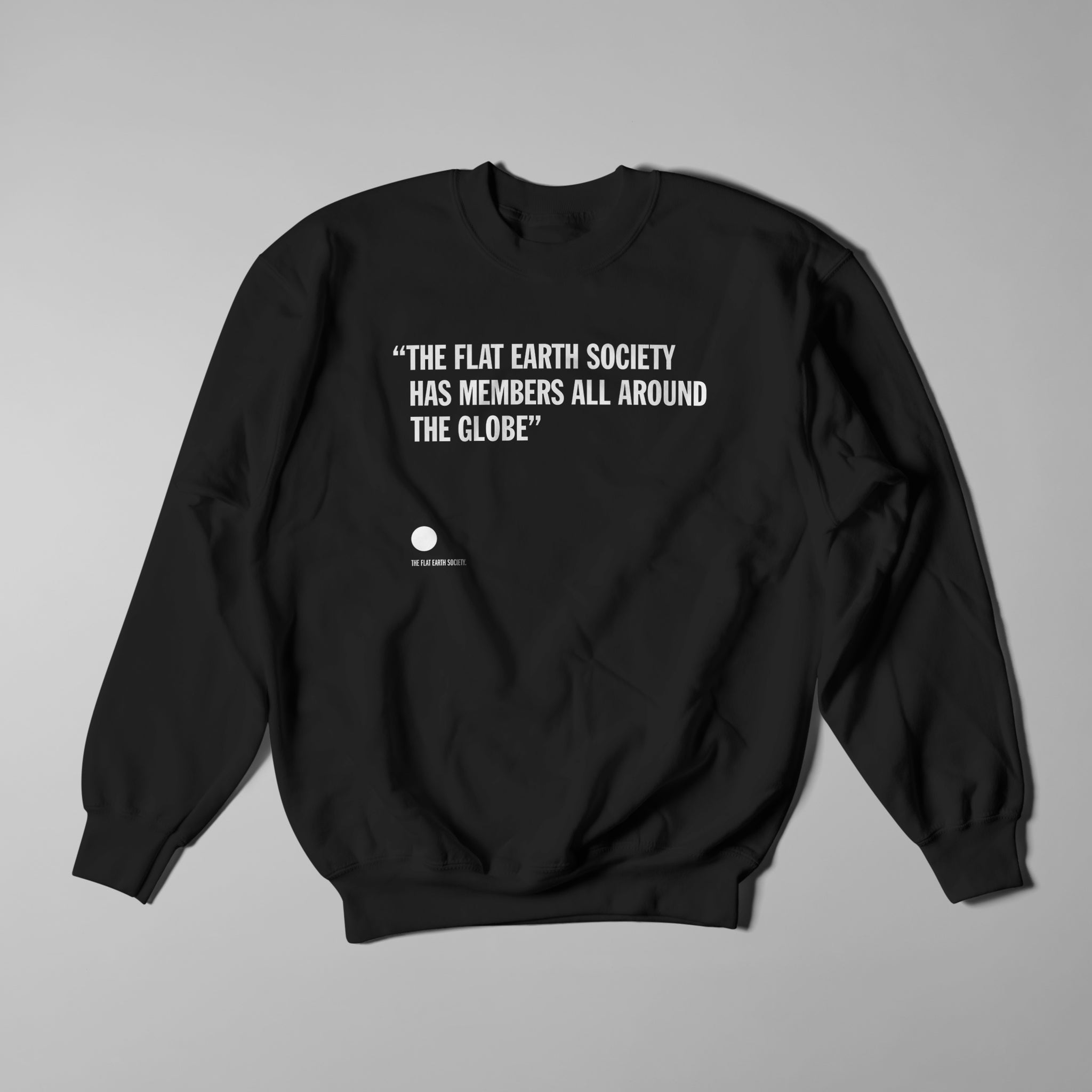 Flat Earth Sweatshirt - Black