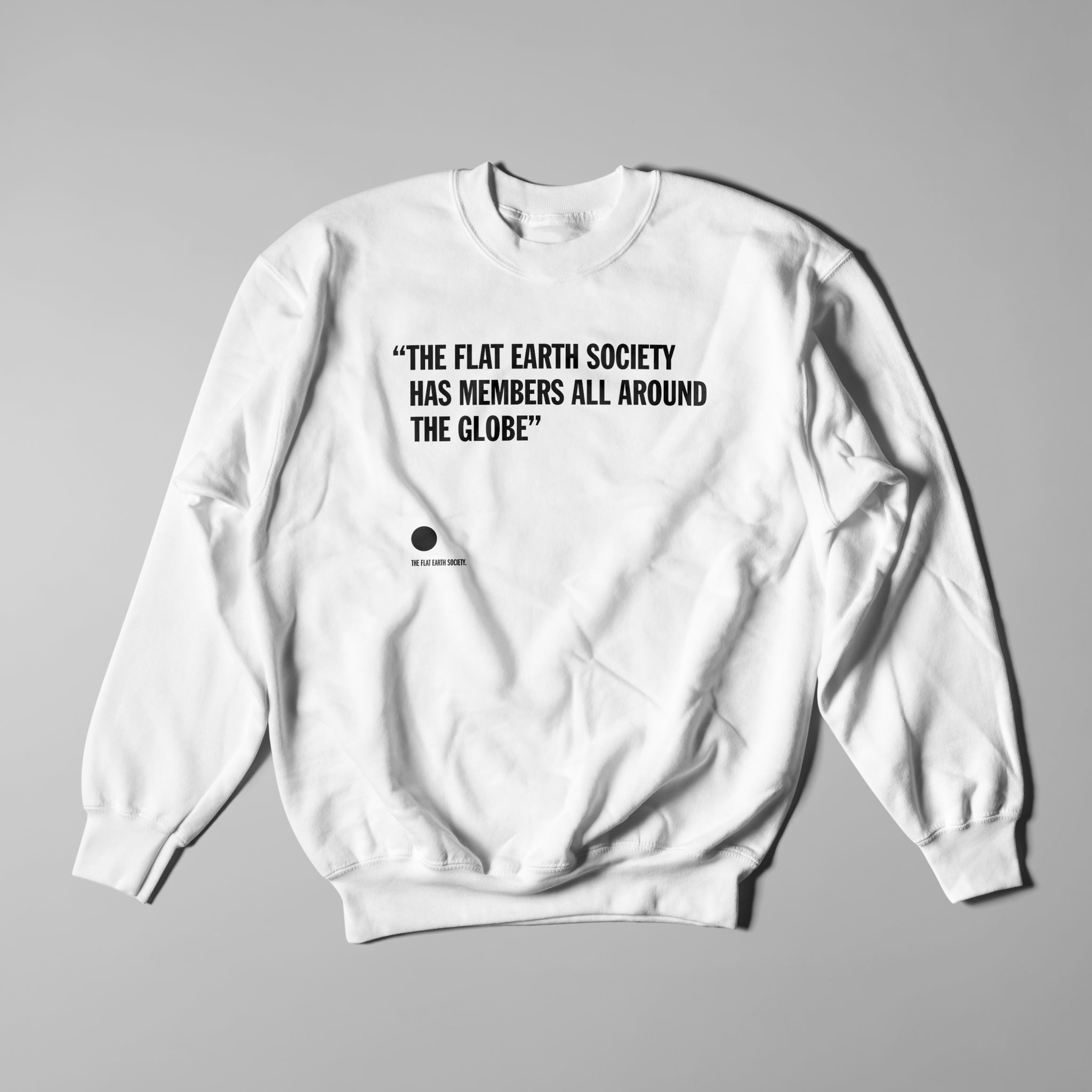Flat Earth Sweatshirt - White