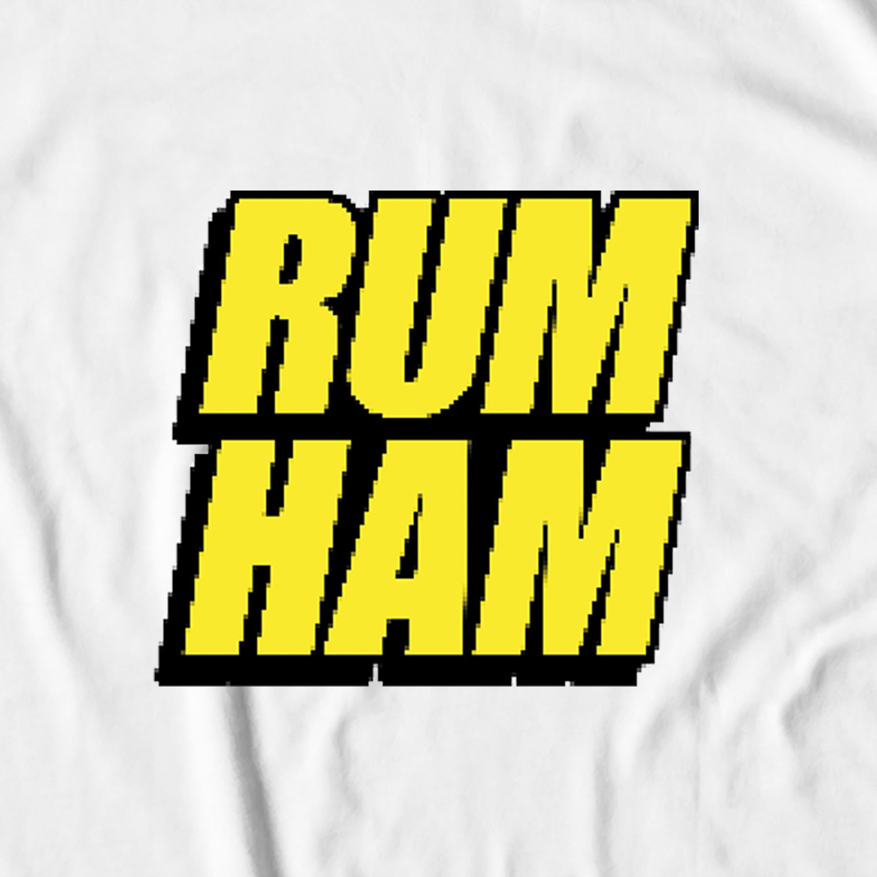 Rum Ham Pixel Hoodie - White