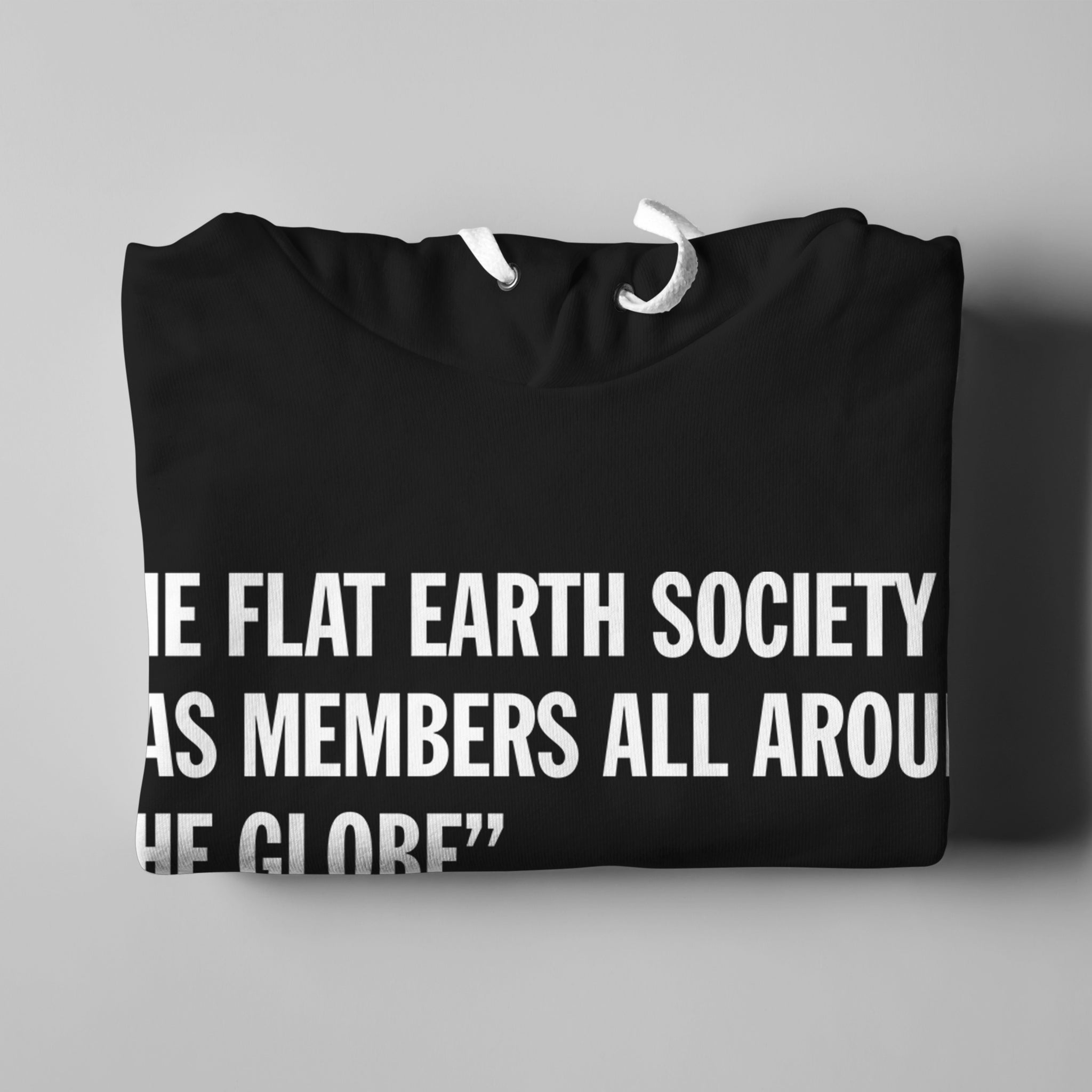 Flat Earth Hoodie - Black