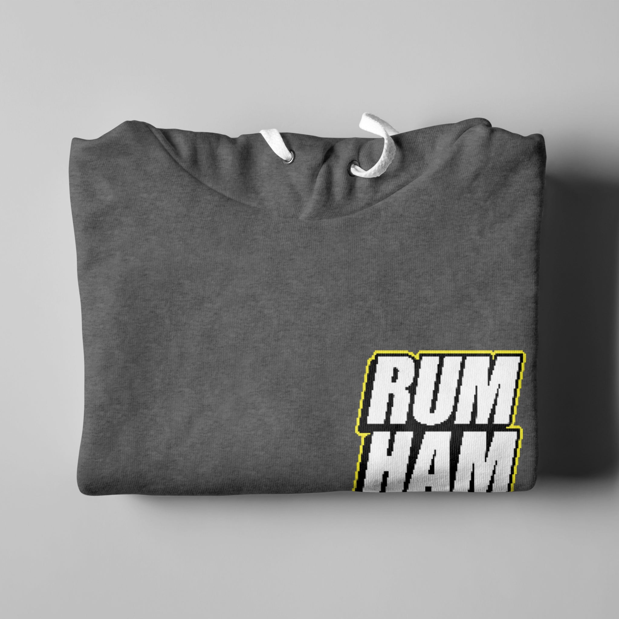 Rum Ham Pixel Hoodie - Deep Heather
